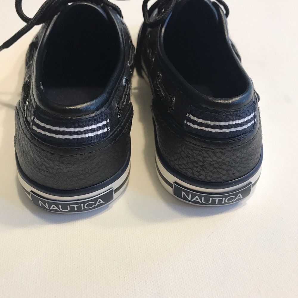 NAUTICA Spinnaker Black Deck Boat Loafer Shoes New - Picture 5 of 7